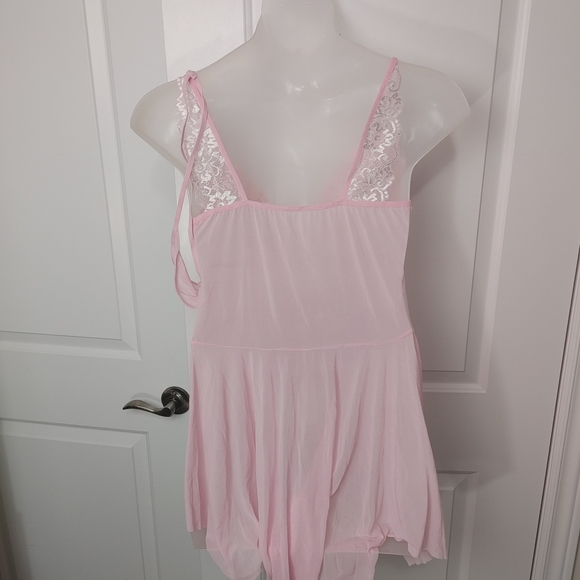 Plus pink size chemise babydoll nightie - Picture 5 of 8